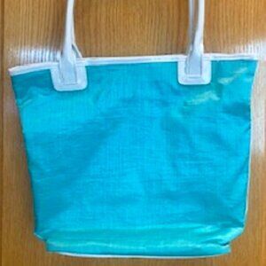 NEW Borghese Tote Teal Rectangular Bag with Snap Fully Lined H13" x W15"